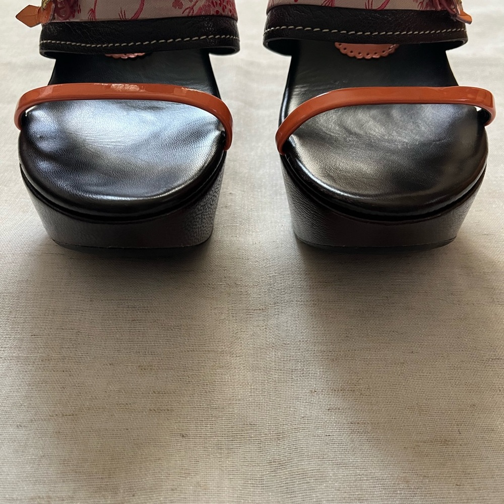 Rare Prada Y2K Cherry Blossom Wedges EU 37.5 US 7 - Picture 3 of 9